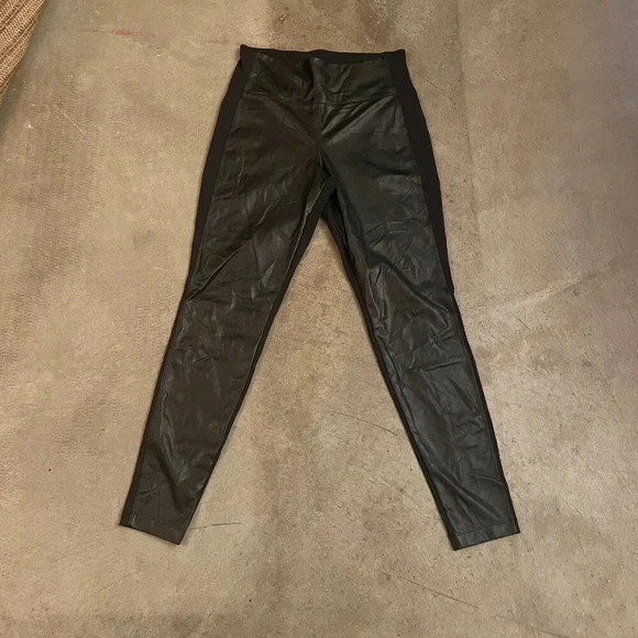 Athleta Delancy Shine Tight Womens M Black Stretch Pull On - Picture 1 of 6